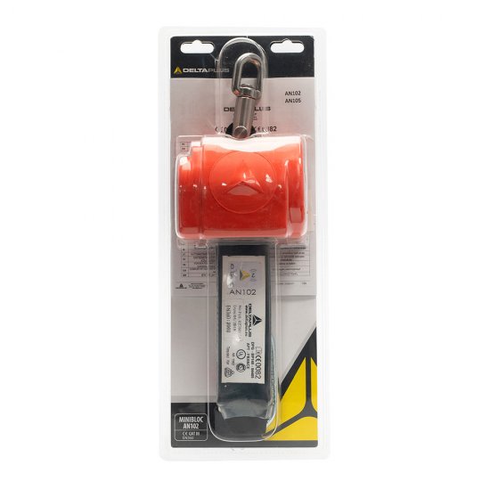 Страховочная система Delta Plus лента самовтягивающаяся с амортизатором 2,5 м красная (AN102)