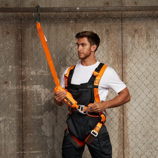 Строп страховочный Delta Plus AN203 лента с амортизатором 2 м оранжевый (AN203200ZD)