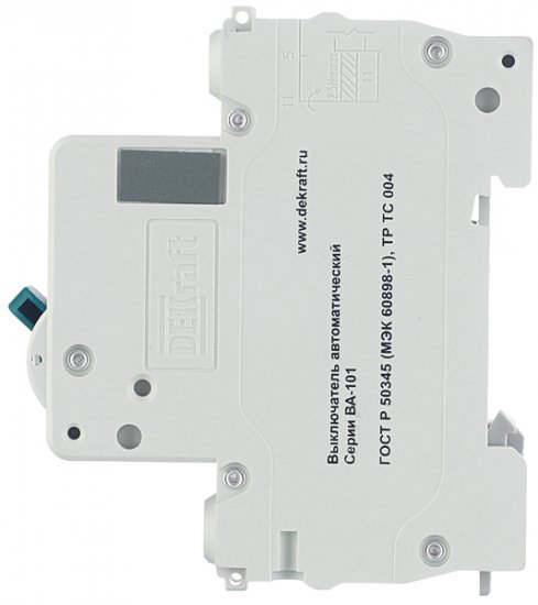 Автоматический выключатель модульный Dekraft BA-101 1P 20А тип C 4,5 кА 230/400 В (11055DEK)