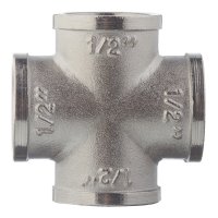 Крестовина Valtec 1/2 ВР(г) х 1/2 ВР(г) х 1/2 ВР(г) х 1/2 ВР(г) латунная (VTr.760.N.0004)