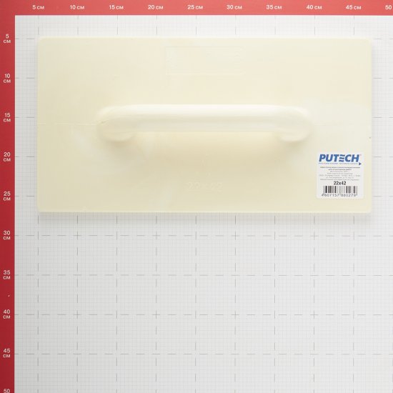 Терка пенополиуретановая Putech 420х220 мм гладкая с эргономичной ручкой