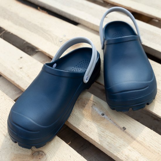 Сабо мужские EVA размер 41 темно-синие с серым ремешком Жанетт Одиссей (СБ-404)