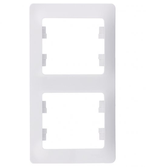 Рамка Systeme Electric Glossa двухместная белая (GSL000106)