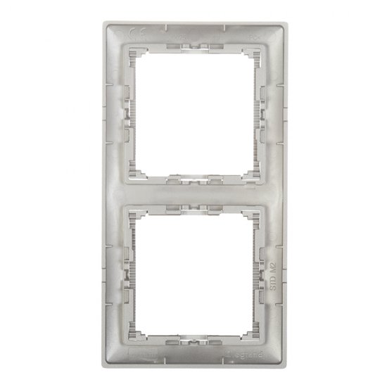 Рамка Legrand Valena двухместная алюминий (694331)