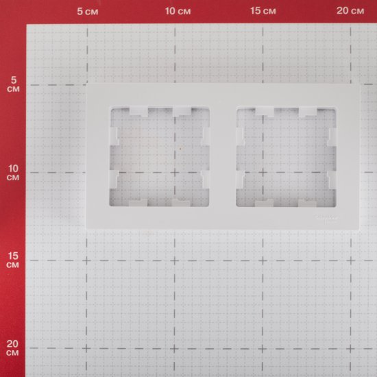 Рамка Systeme Electric AtlasDesign двухместная белая (ATN000102)