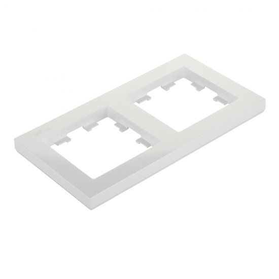 Рамка Systeme Electric AtlasDesign двухместная белая (ATN000102)