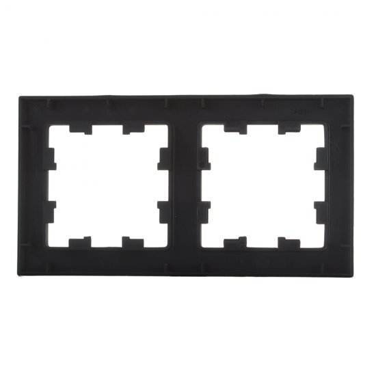 Рамка Systeme Electric AtlasDesign двухместная карбон (ATN001002)