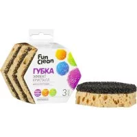 Губка для посуды Fun Clean Эффект Кристалл