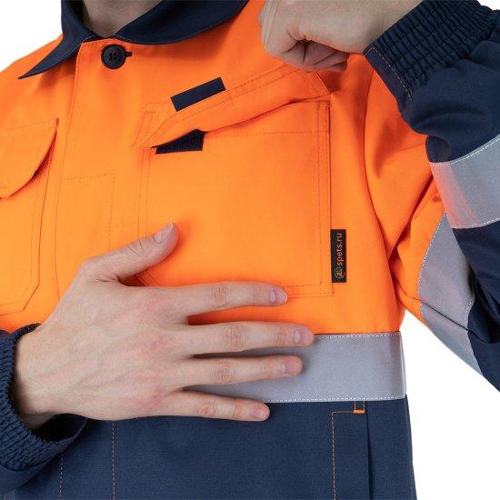 Костюм мужской сигнальный ГК Спецобъединение Брайт 56-58 рост 182-188 см оранжевый