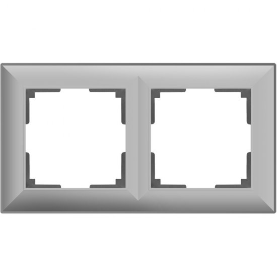 Рамка Werkel Fiore двухместная серебряная (a051024)