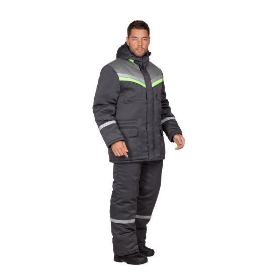 Костюм рабочий мужской утепленный ГК Спецобъединение Вьюга 48-50 рост 182-188 см темно-серый