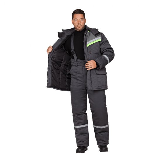 Костюм рабочий мужской утепленный ГК Спецобъединение Вьюга 52-54 рост 170-176 см темно-серый