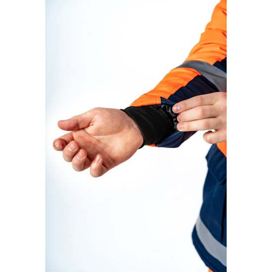 Куртка рабочая мужская утепленная Дарина Сигнальщик 52-54 рост 170-176 см темно-синяя/оранжевая