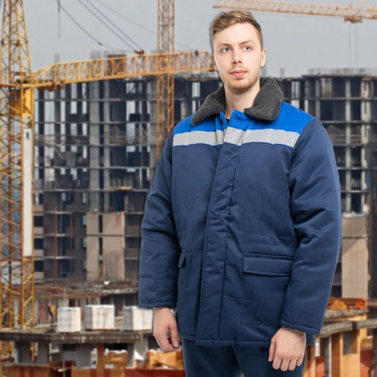 Куртка рабочая утепленная Спрут Бригадир 56-58 рост 182-188 см темно-синяя