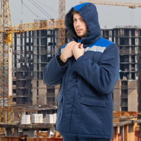 Куртка рабочая утепленная Спрут Бригадир 56-58 рост 182-188 см темно-синяя