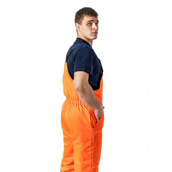 Полукомбинезон рабочий мужской утепленный Дарина Сигнальщик 48-50 рост 170-176 см темно-синий/оранжевый