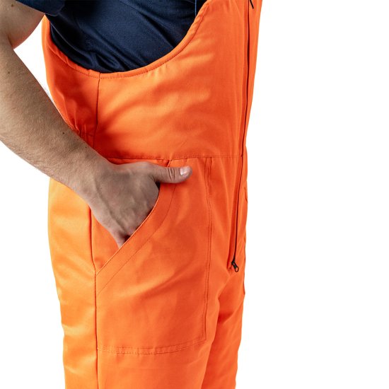 Полукомбинезон рабочий мужской утепленный Дарина Сигнальщик 52-54 рост 170-176 см темно-синий/оранжевый