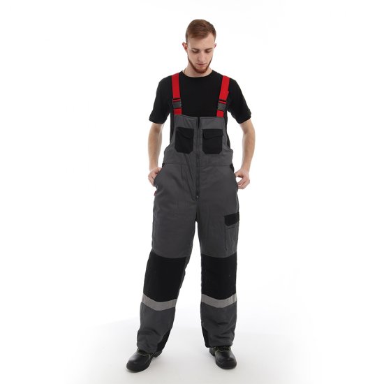 Костюм рабочий мужской утепленный Спрут Формула 56-58 рост 182-188 см серый/красный