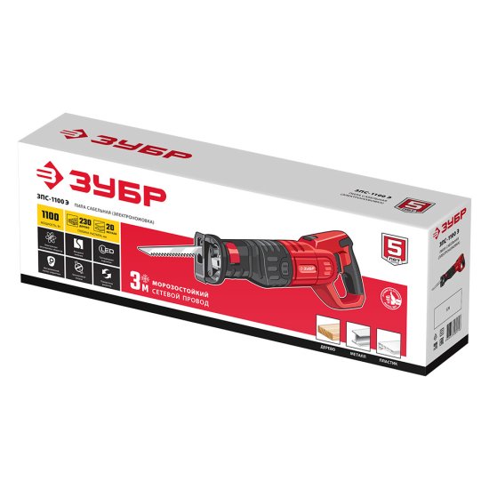 Пила сабельная электрическая Зубр ЗПС-1100 Э 1100 Вт