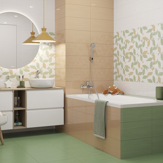 Плитка облицовочная Cersanit Light зеленая 440x200x8,5 мм (12 шт.=1,056 кв.м)