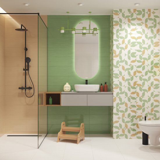 Плитка облицовочная Cersanit Light зеленая 440x200x8,5 мм (12 шт.=1,056 кв.м)