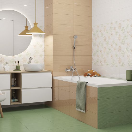 Плитка облицовочная Cersanit Light зеленая 440x200x8,5 мм (12 шт.=1,056 кв.м)