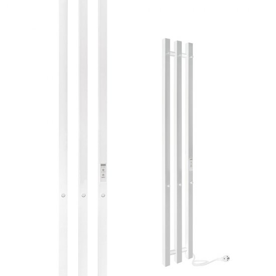 Полотенцесушитель электрический Indigo Style Pro 1200х130 мм 75 Вт с терморегулятором белый