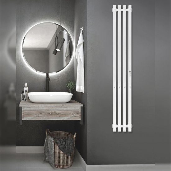 Полотенцесушитель электрический Indigo Style Pro 1200х180 мм 85 Вт с терморегулятором белый