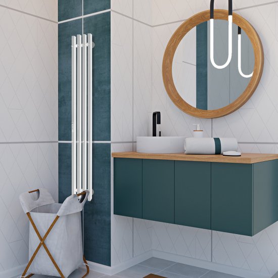 Полотенцесушитель электрический Indigo Style Pro 1200х180 мм 85 Вт с терморегулятором белый