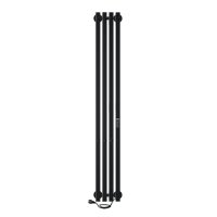 Полотенцесушитель электрический Indigo Style Pro 1200х180 мм 165 Вт с терморегулятором черный муар