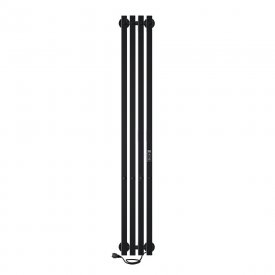 Полотенцесушитель электрический Indigo Style Pro 1200х180 мм 165 Вт с терморегулятором черный муар