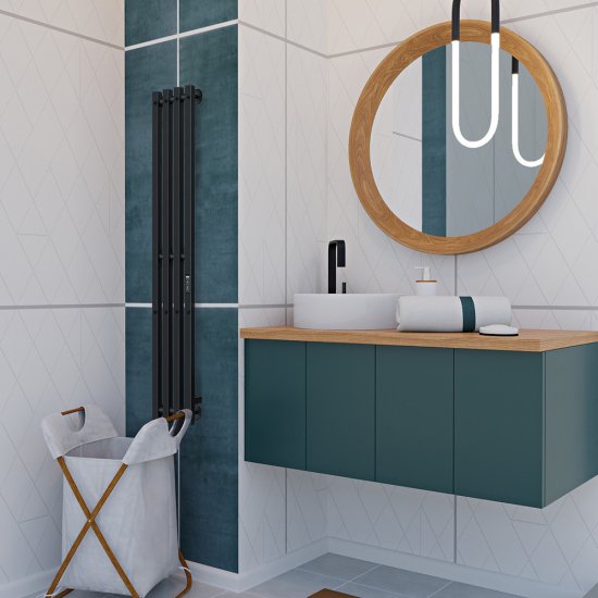 Полотенцесушитель электрический Indigo Style Pro 1200х180 мм 165 Вт с терморегулятором черный муар