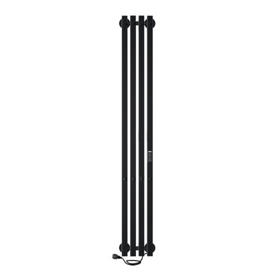 Полотенцесушитель электрический Indigo Style Pro 1200х180 мм 85 Вт с терморегулятором черный муар