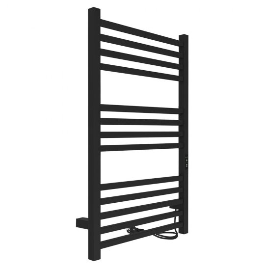 Полотенцесушитель электрический Indigo Attic 1000х500 мм 110 Вт с терморегулятором черный муар