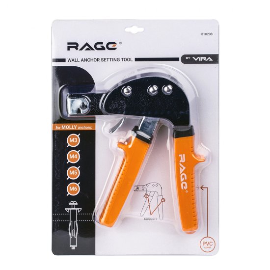 Пистолет для дюбелей и анкеров Молли Rage by Vira (810208) 190 мм алюминиевый