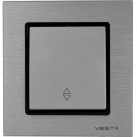 Реверсивный промежуточный выключатель Vesta Electric Exclusive Silver Metallic