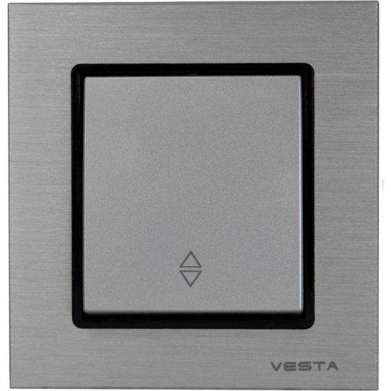 Реверсивный промежуточный выключатель Vesta Electric Exclusive Silver Metallic