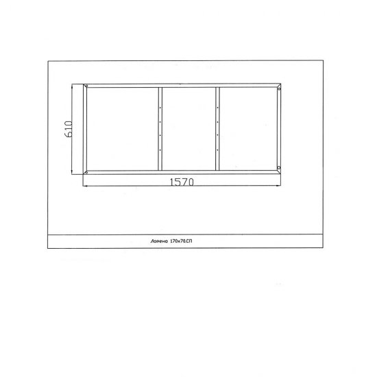 Каркас для ванны акриловой Cersanit Lorena 170х70 см с монтажным набором (K-RW-LORENA*170n)