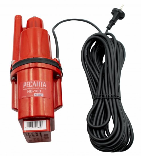 Насос вибрационный Ресанта НВ-10В для чистой воды 22 л/мин верхний забор (77/8/1)