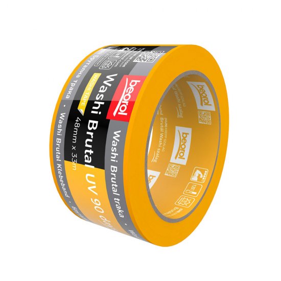 Лента малярная Beorol для четкого края желтая 48 мм 33 м УФ-стойкая