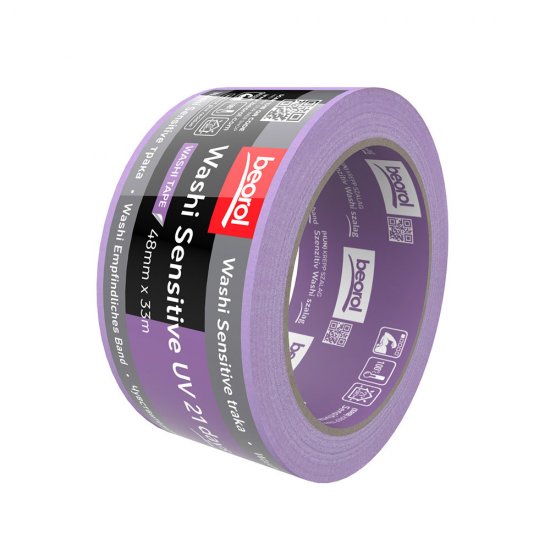 Лента малярная Beorol для деликатных поверхностей фиолетовая 48 мм 33 м УФ-стойкая