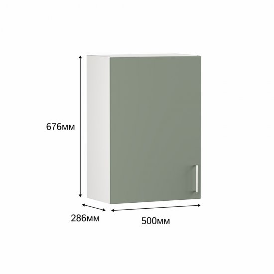 Кухонный модуль навесной 50х67,6х28,6 см Твэгги зеленый 1 полка