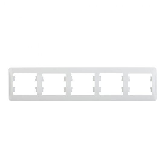 Рамка Systeme Electric Glossa пятиместная белая (GSL000105)