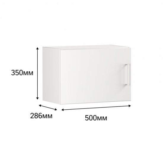 Кухонный модуль навесной над вытяжкой 50х35х28,6 см Твэгги белый