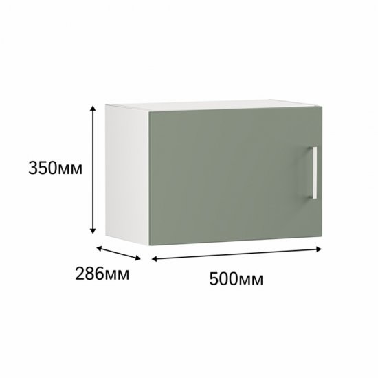 Кухонный модуль навесной над вытяжкой 50х35х28,6 см Твэгги зеленый