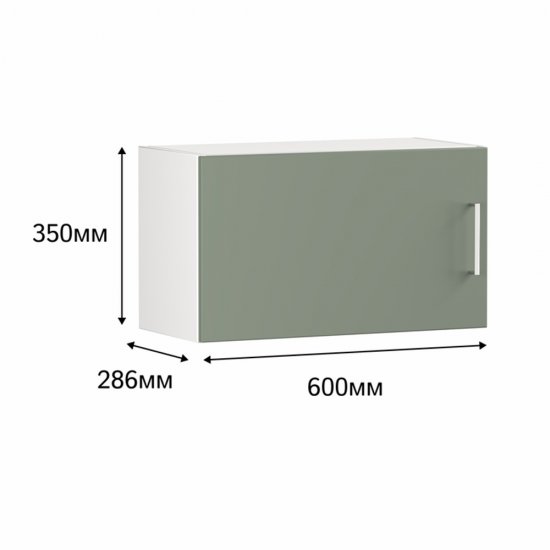 Кухонный модуль навесной над вытяжкой 60х35х28,6 см Твэгги зеленый