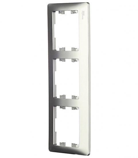 Рамка Systeme Electric Glossa трехместная алюминий (GSL000303)