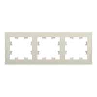 Рамка Systeme Electric AtlasDesign трехместная бежевая (ATN000203)