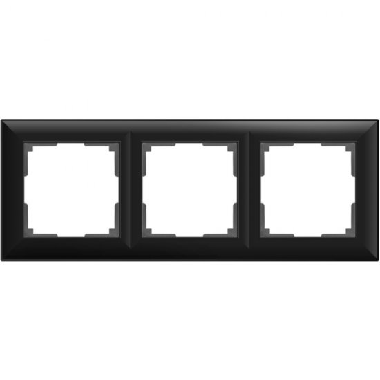 Рамка Werkel Fiore трехместная черная (a051026)