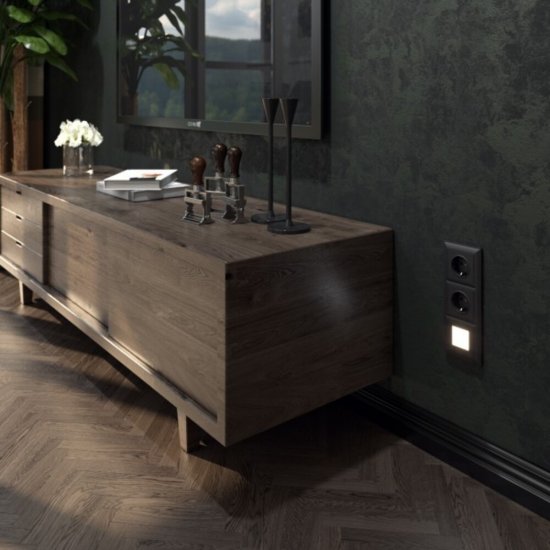 Рамка Werkel Fiore трехместная черная (a051026)